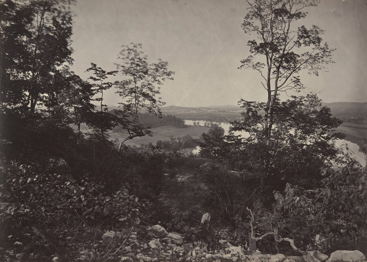 Chattanooga Valley vanaf Lookout Mountain, 1860s door George N. Barnard