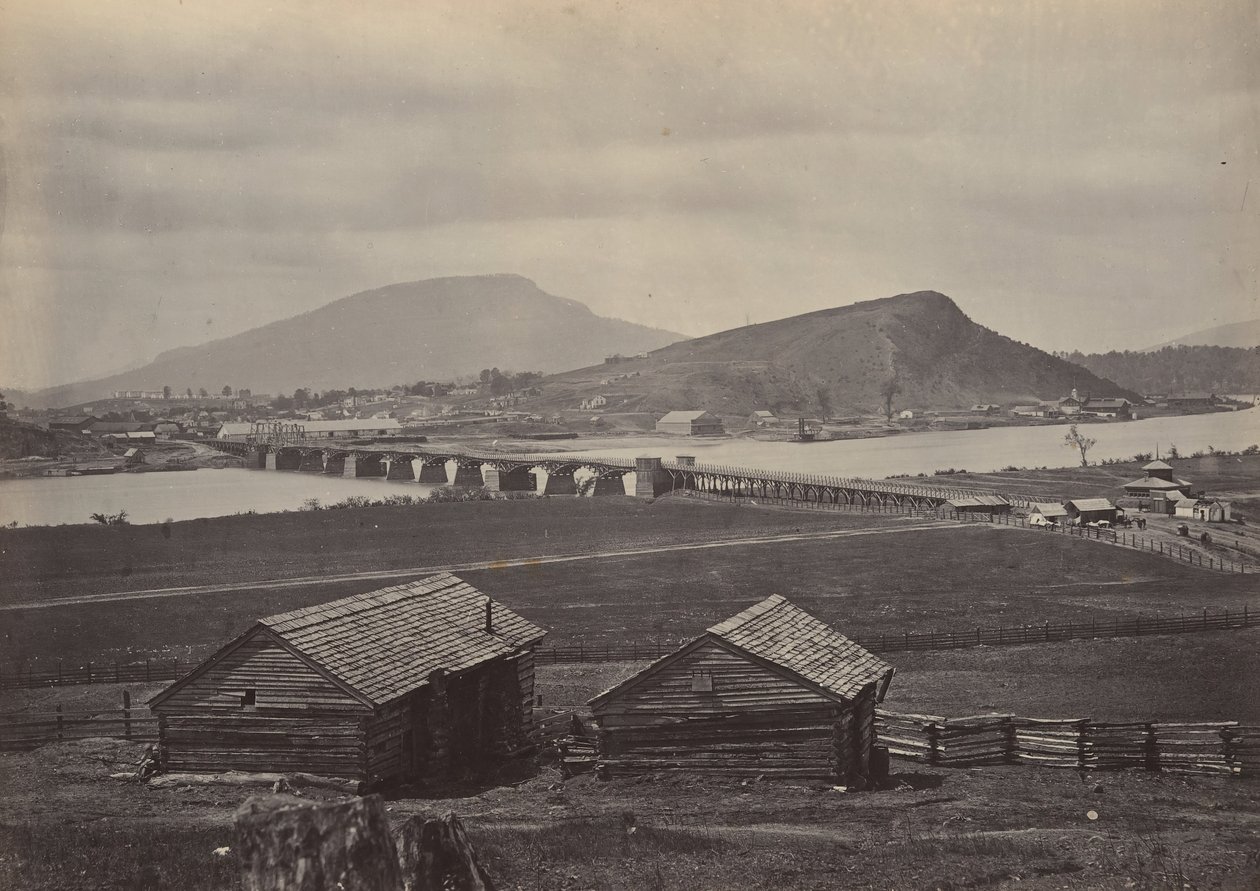Chattanooga vanuit het noorden, 1860s door George N. Barnard