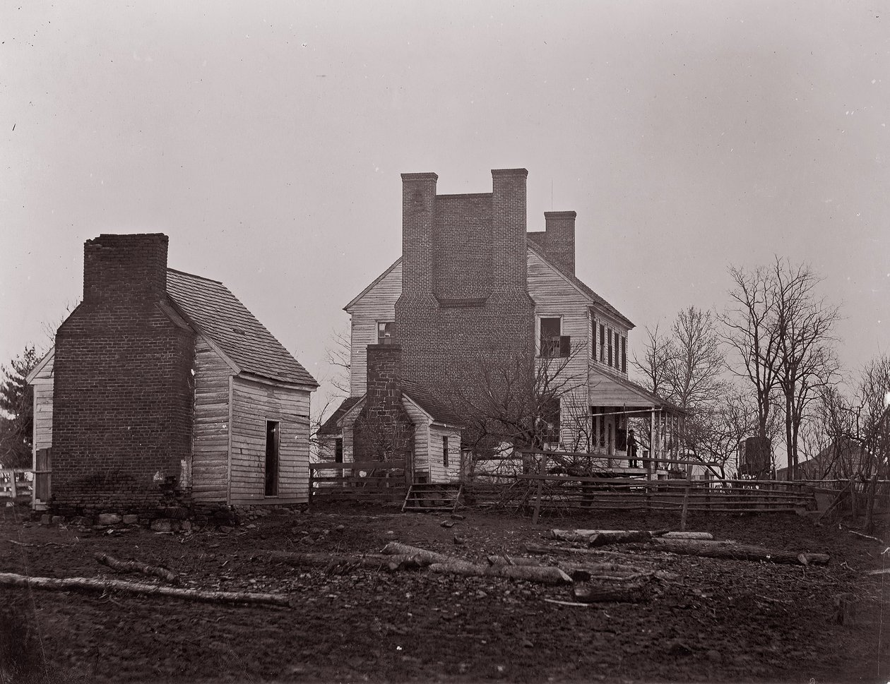 Lewis Huis. Slagveld van Bull Run, 1861-62 door George N. Barnard