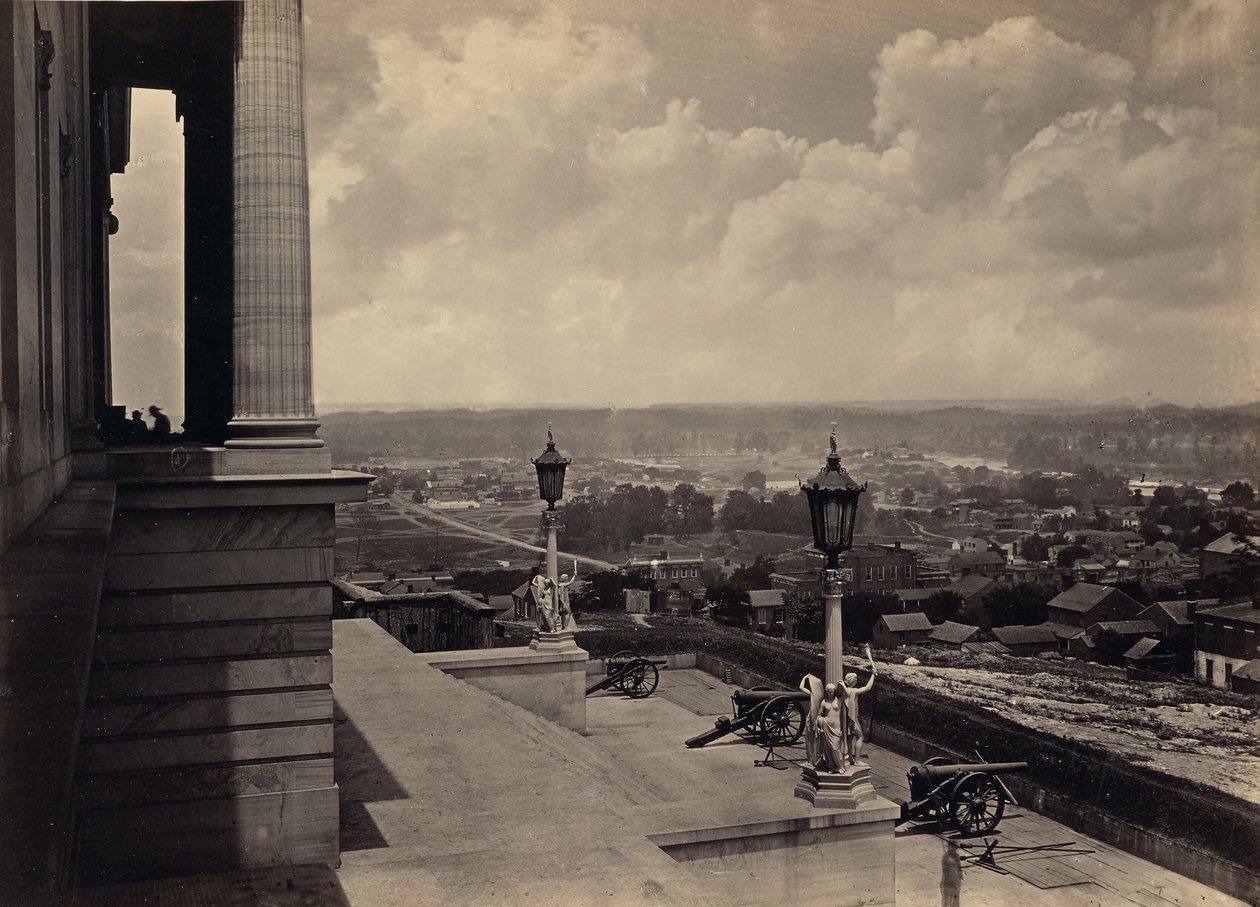 Nashville gezien vanaf het Capitool door George N. Barnard
