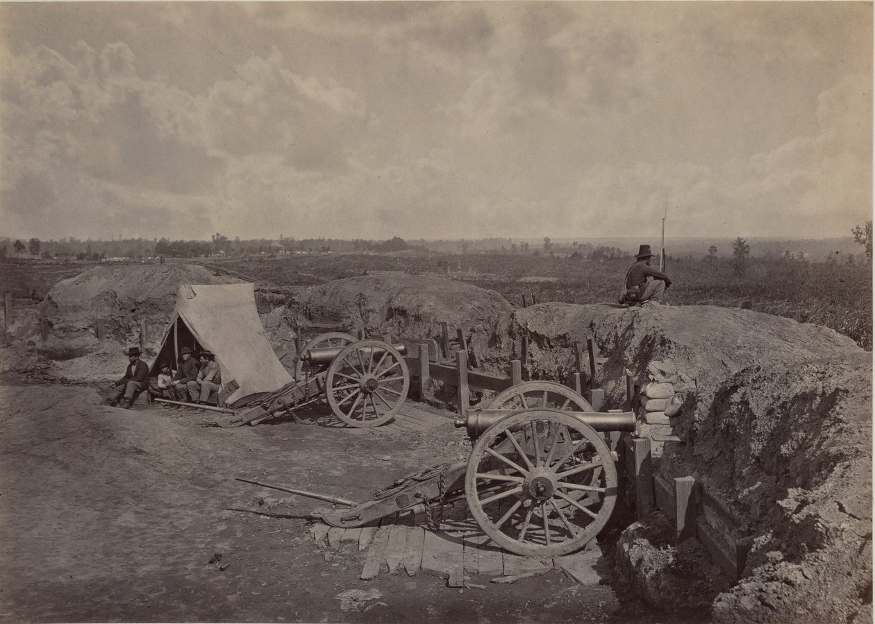 Rebel werkt voor de ingang van Atlanta, GA, nr. 4 door George N. Barnard