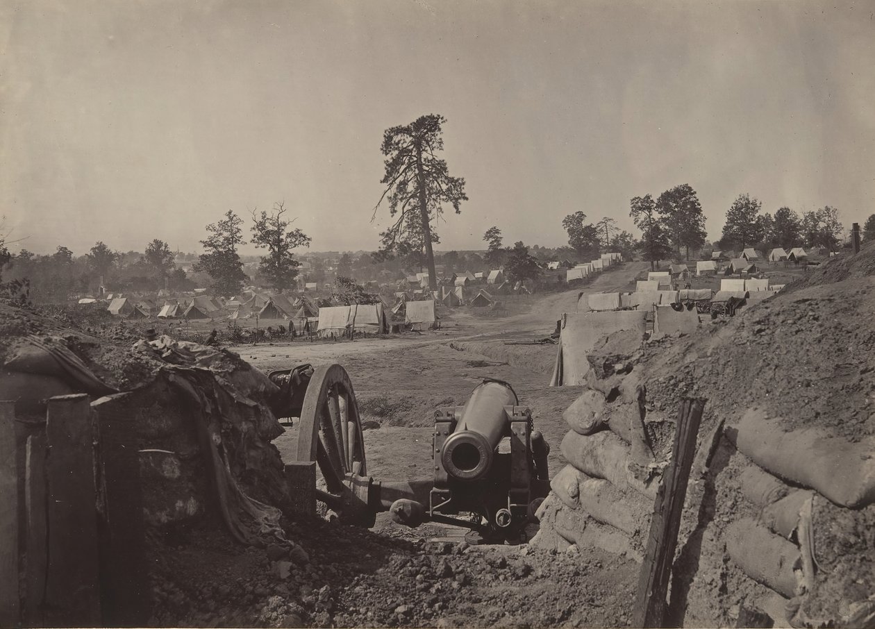 Opstandige werken voor Atlanta, Georgia nr. 3, 1860s door George N. Barnard