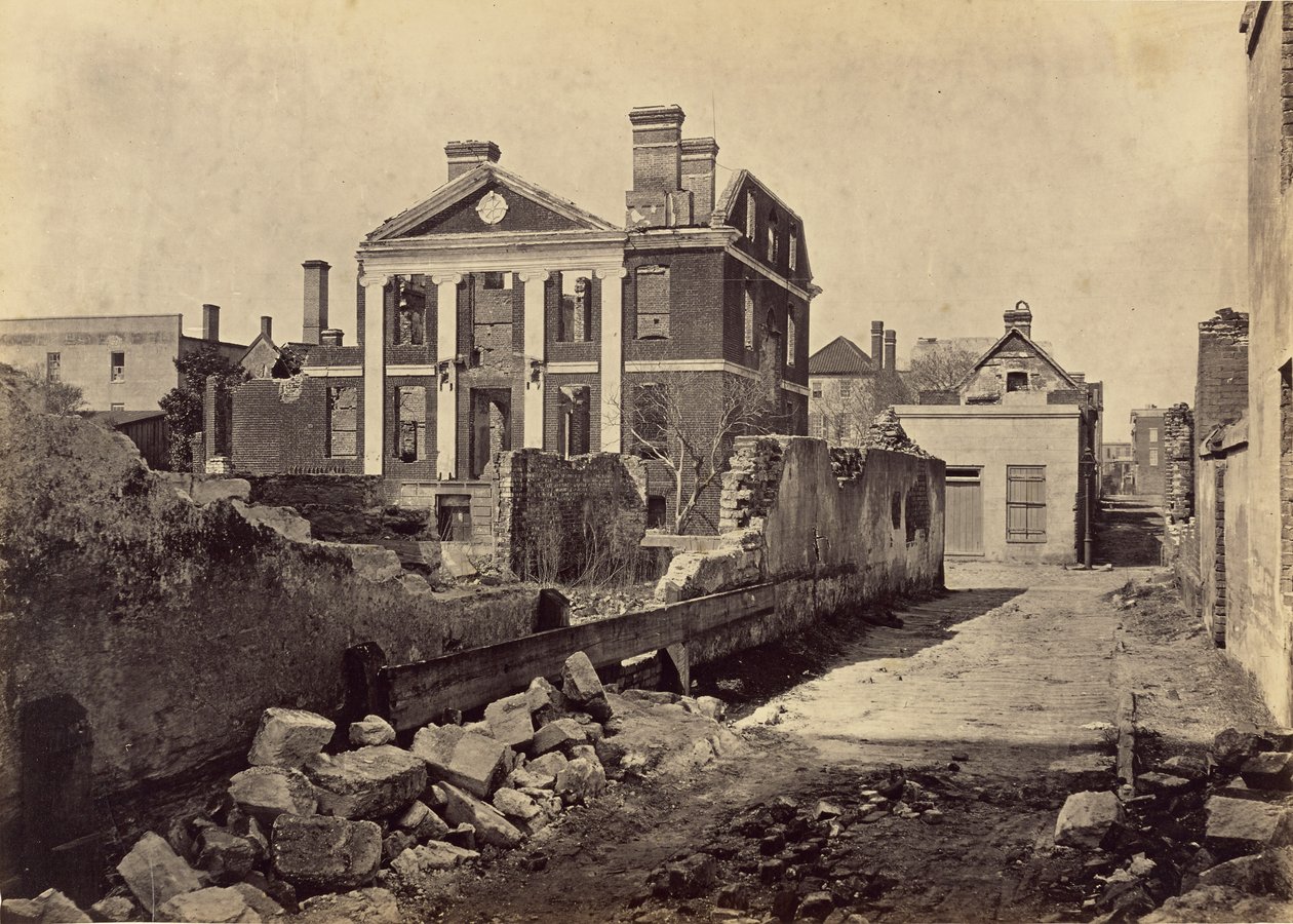 Ruïnes van het Pinckney-landhuis, Charleston, South Carolina door George N. Barnard