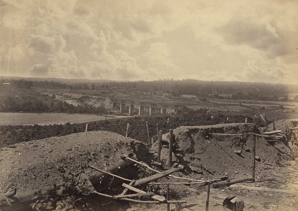 Zuidoever van de Chattahoochie, Georgia door George N. Barnard