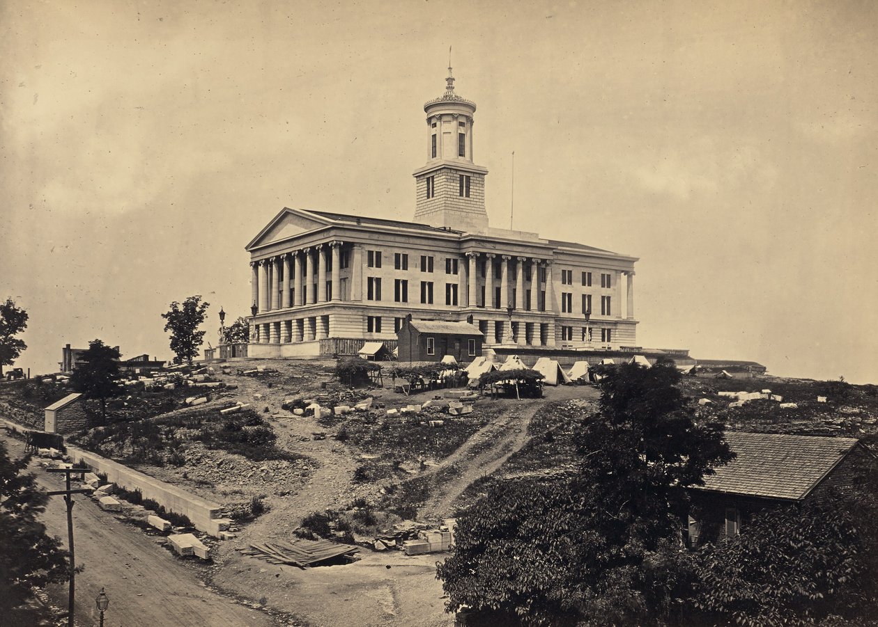 Het Capitool, Nashville, Tennessee door George N. Barnard