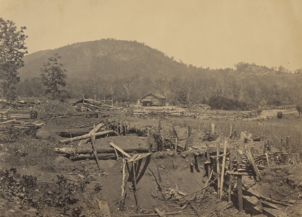 Het front bij Kenesaw Mountain, Georgia door George N. Barnard