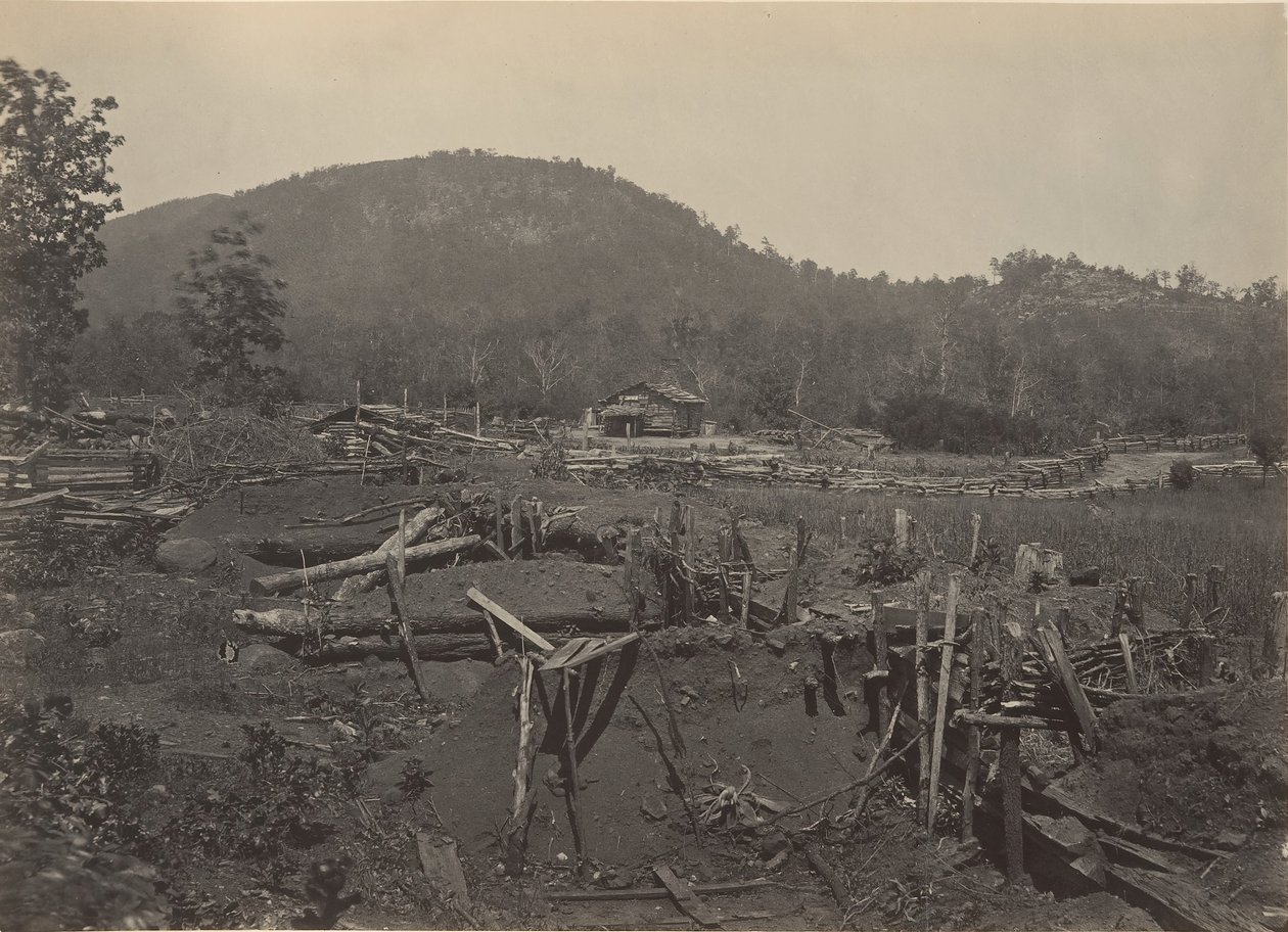 De voorkant van Kenesaw Mountain, Georgia door George N. Barnard