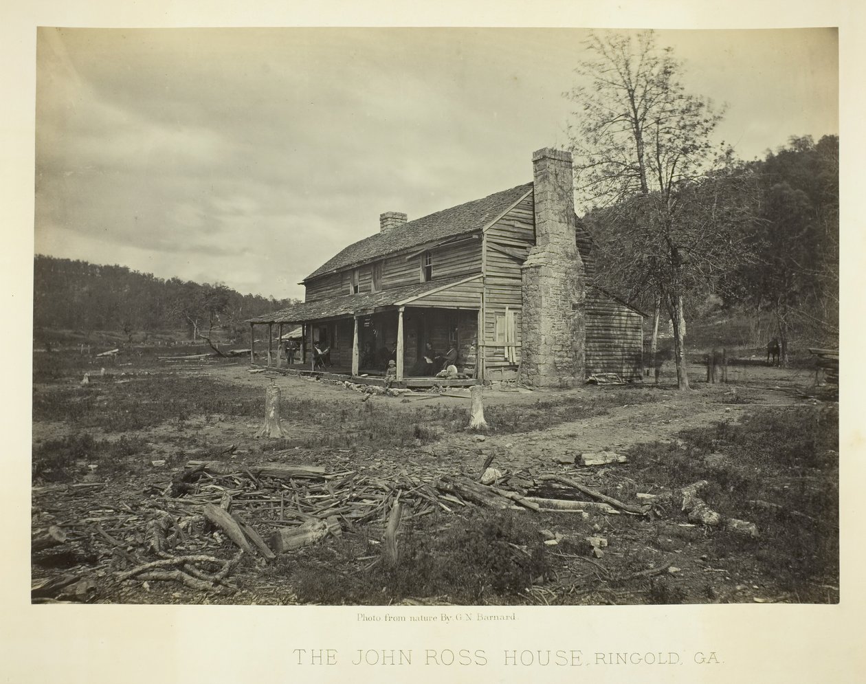 Het huis van John Ross, Ringold, GA, 1866 door George N. Barnard