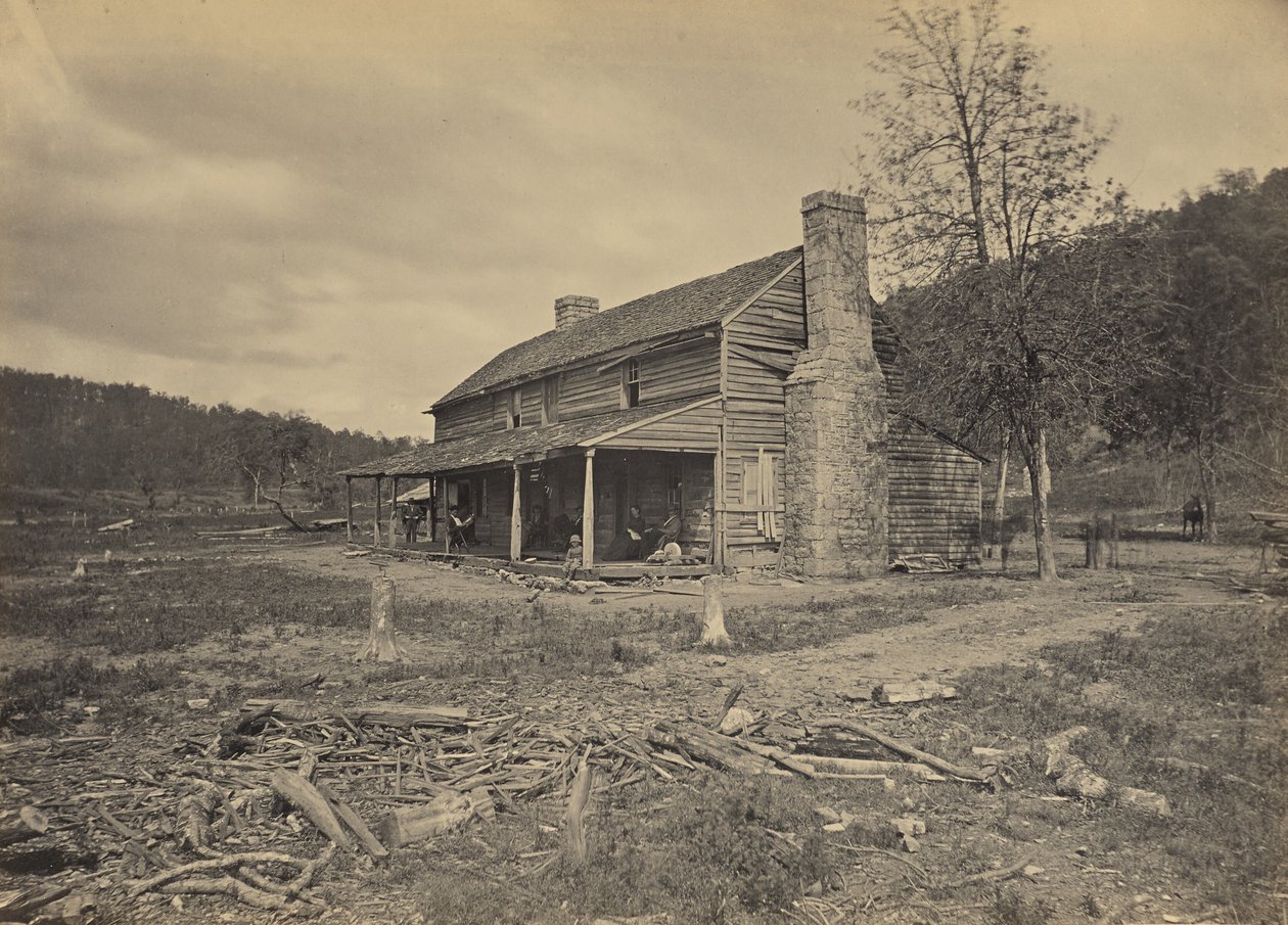 Het John Ross-huis, Ringold, Georgia door George N. Barnard