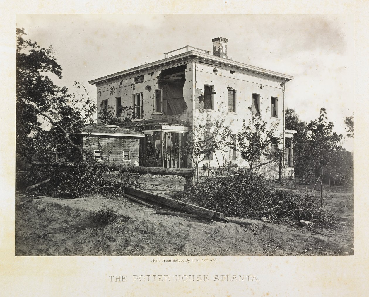 Het Potter House, Atlanta door George N. Barnard