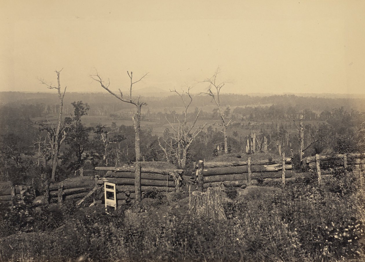 Uitzicht op Kenesaw Mountain, Georgia door George N. Barnard