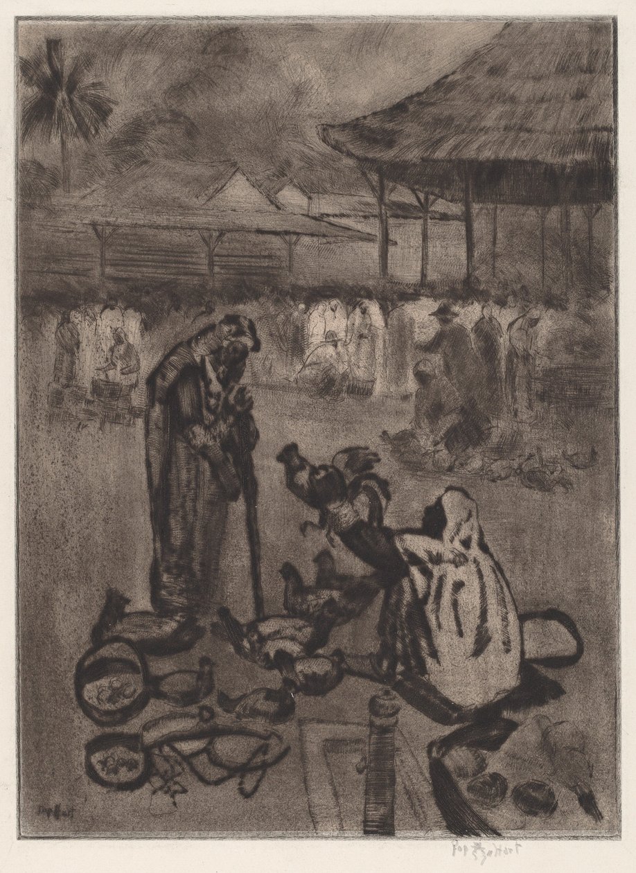 Kippenverkoper, Trinidad door George Overbury