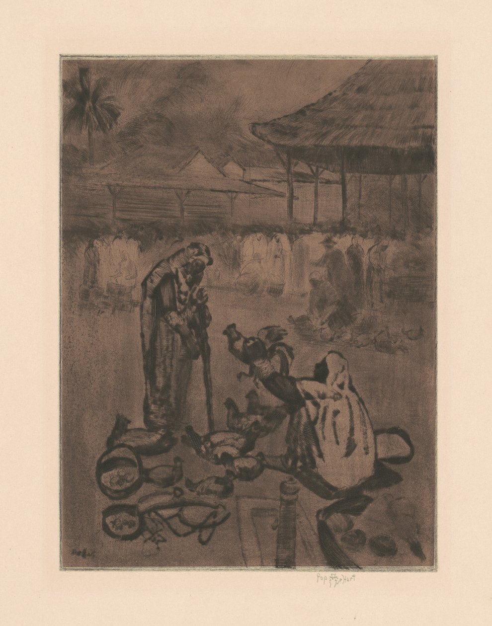 Kippenverkoper, Trinidad door George Overbury