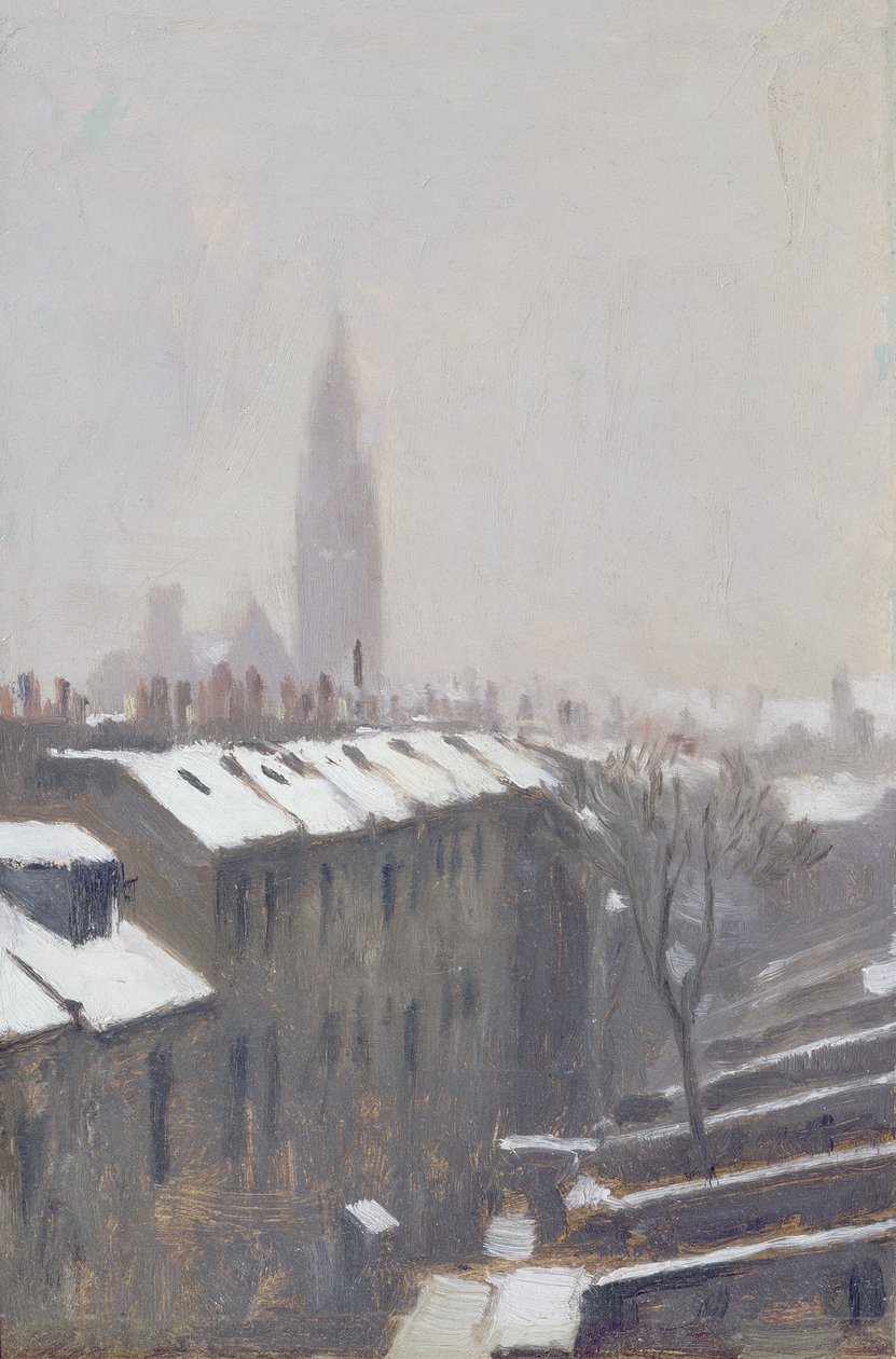 Duke Street onder Sneeuw, Edinburgh door George Reid