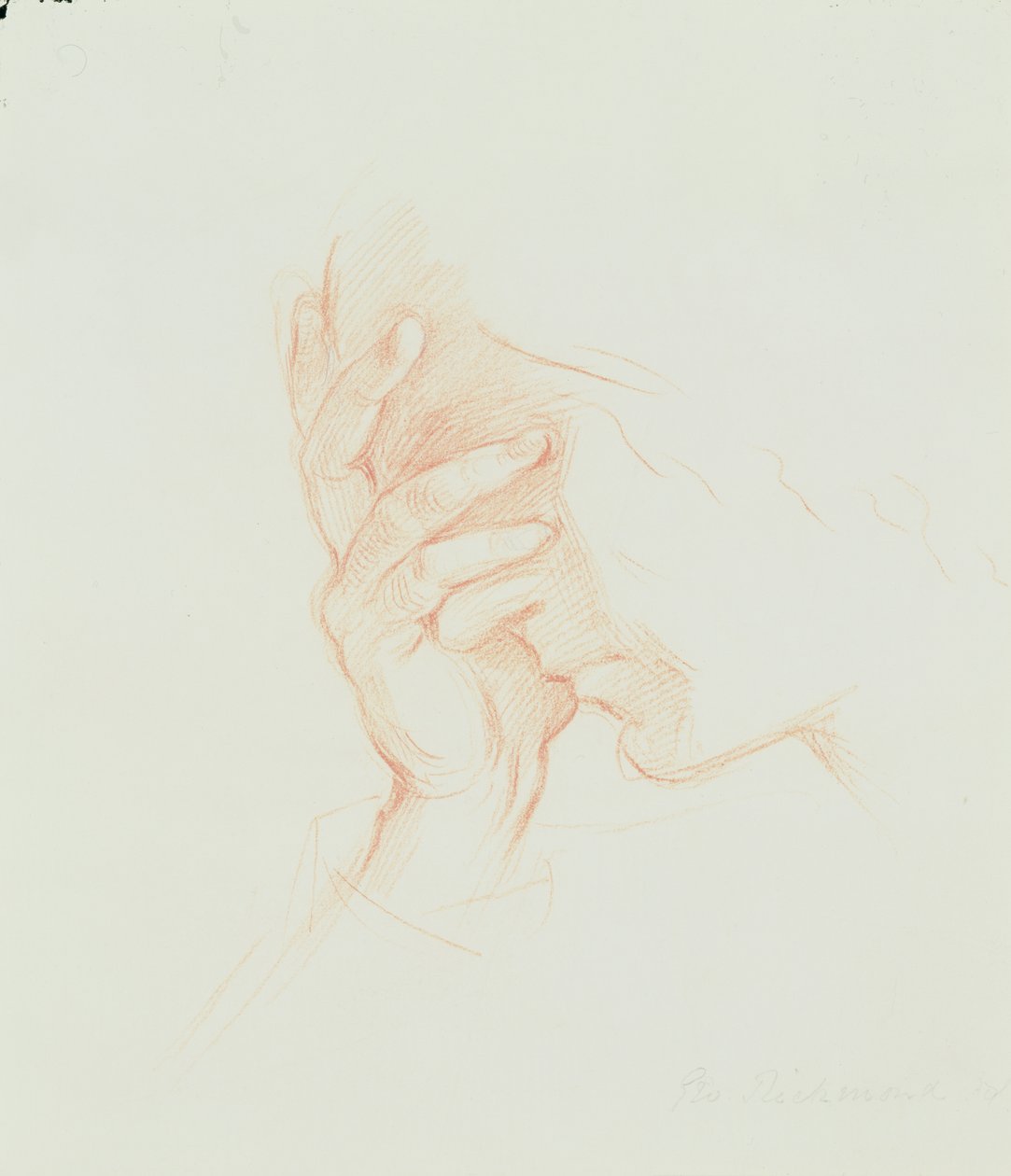 Hoofdstudie van een vrouw, ca. 1835 door George Richmond