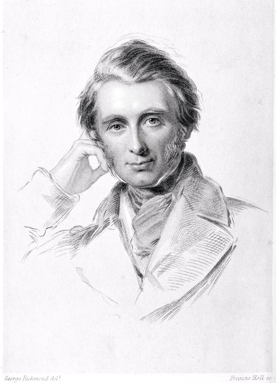 Portret van John Ruskin (1819-1900) gegraveerd door Francis Holl (1815-84) door George Richmond
