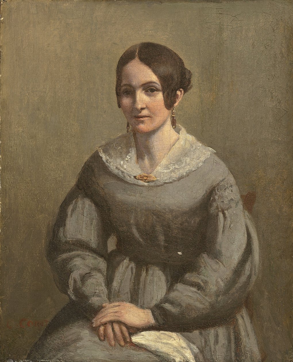 Portret van een jonge vrouw door George Richmond