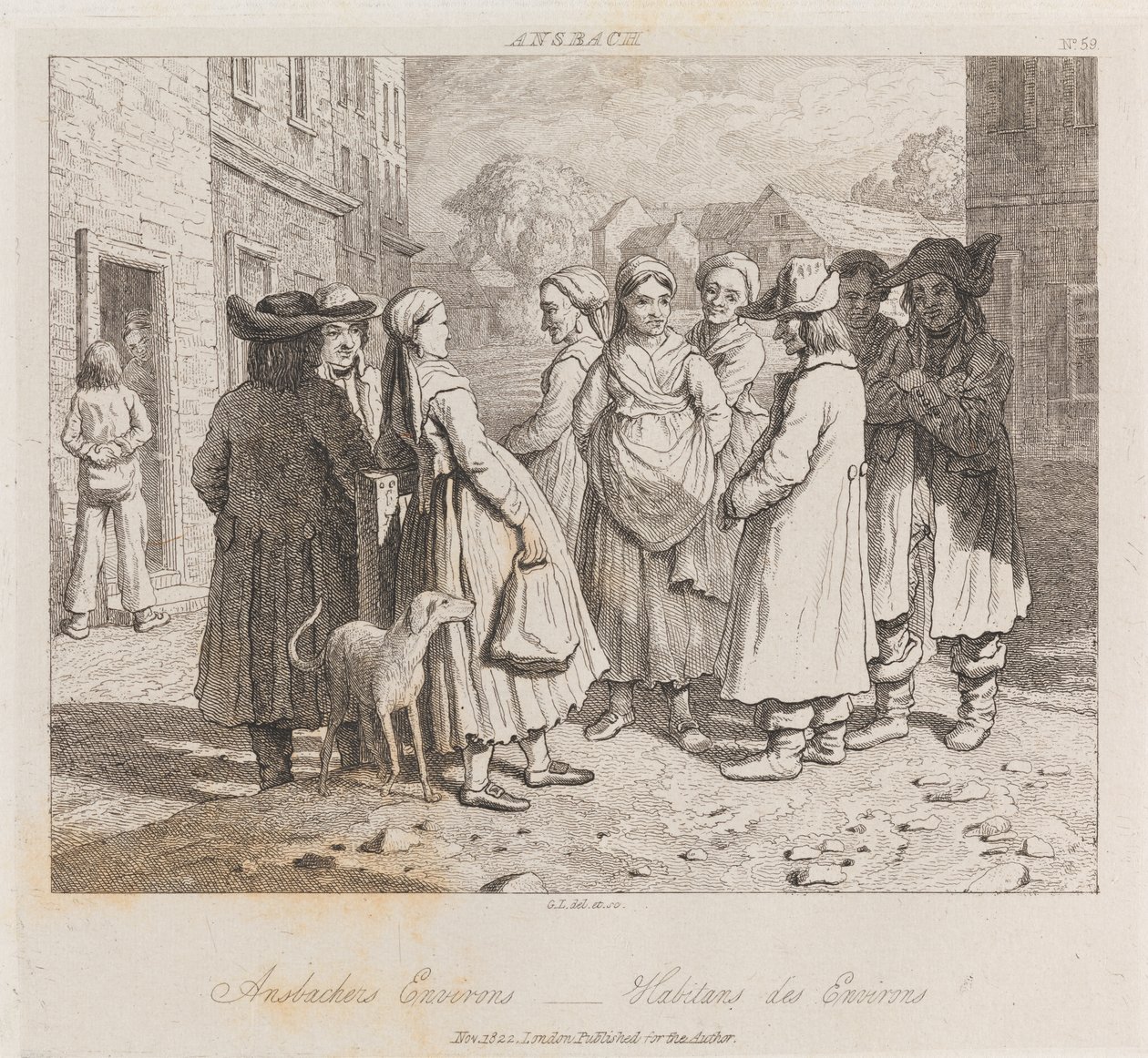 Anbachers, Ansbach, c.1821 door George Robert Lewis