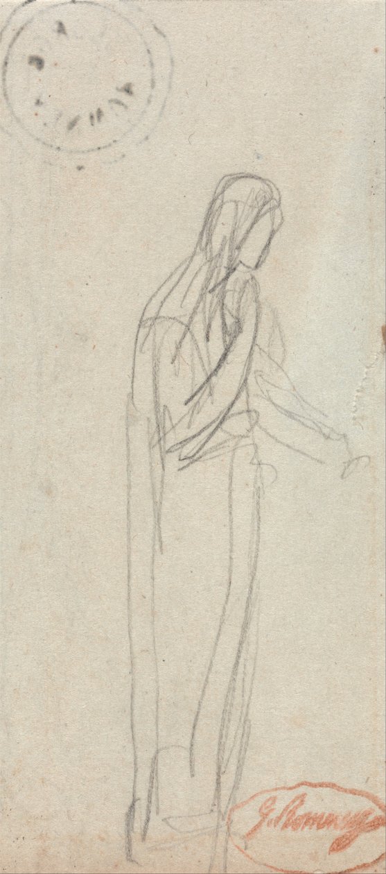 Een staand vrouwelijk figuur door George Romney