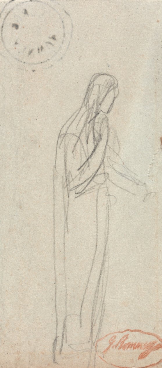 Een staande vrouwenfiguur door George Romney