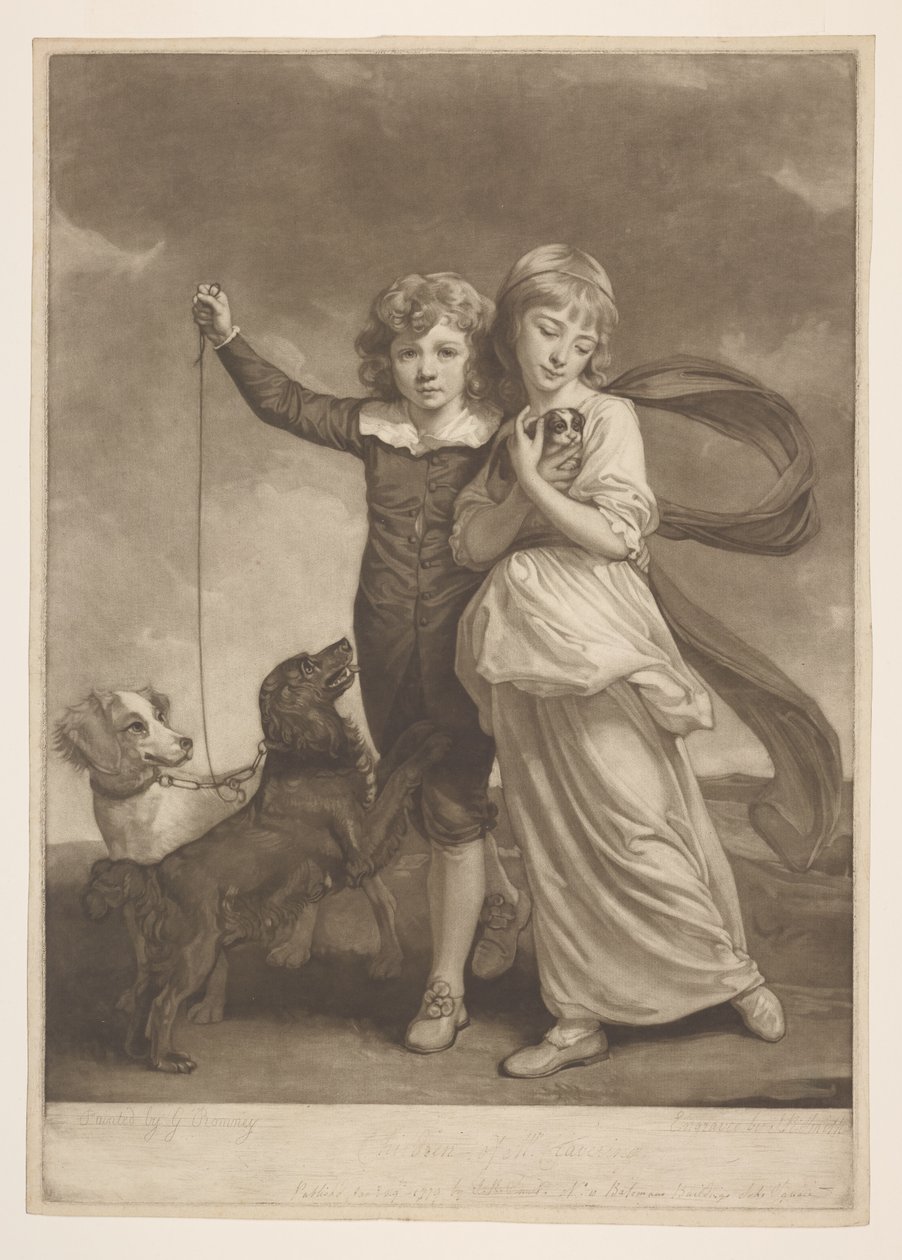 De kinderen van meneer Clavering door George Romney