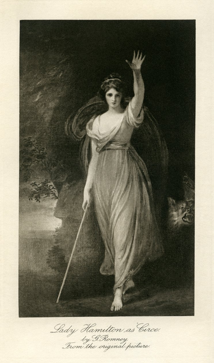 Emma Lady Hamilton door George Romney