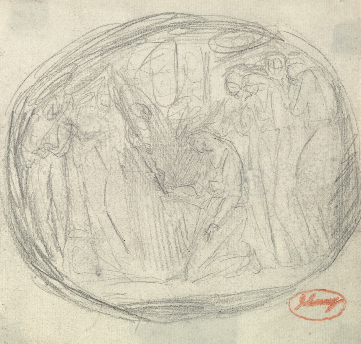De executie van Mary Stuart door George Romney