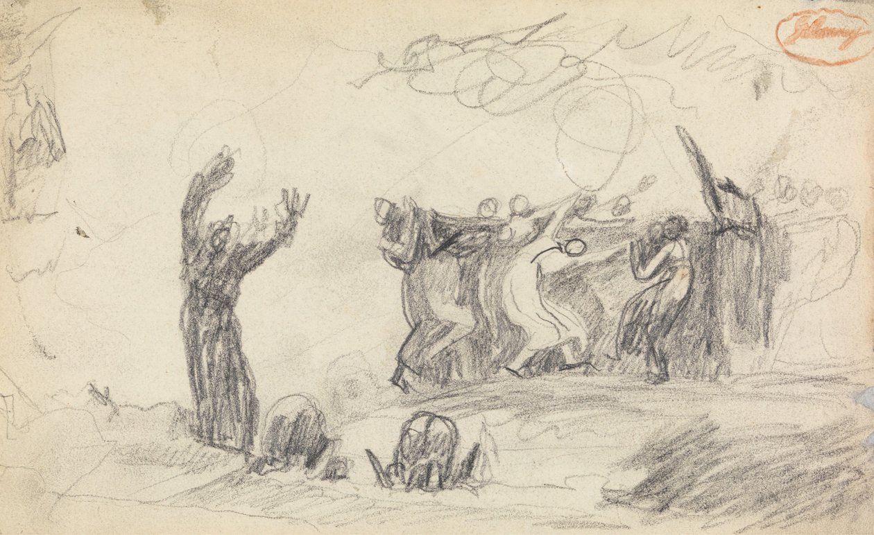 Studie naar figuurcompositie 12 door George Romney