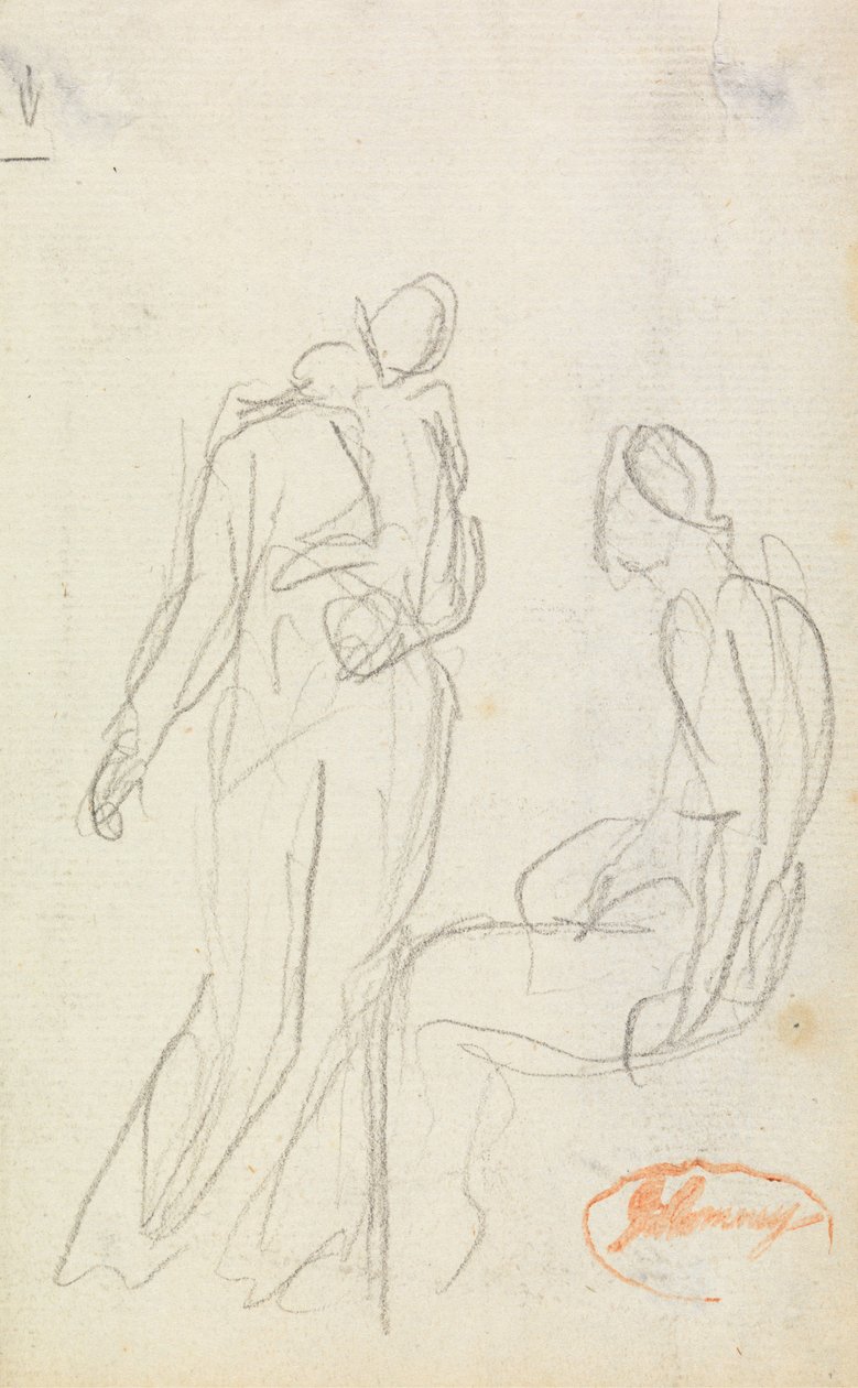 Studie naar figuurcompositie 2 door George Romney