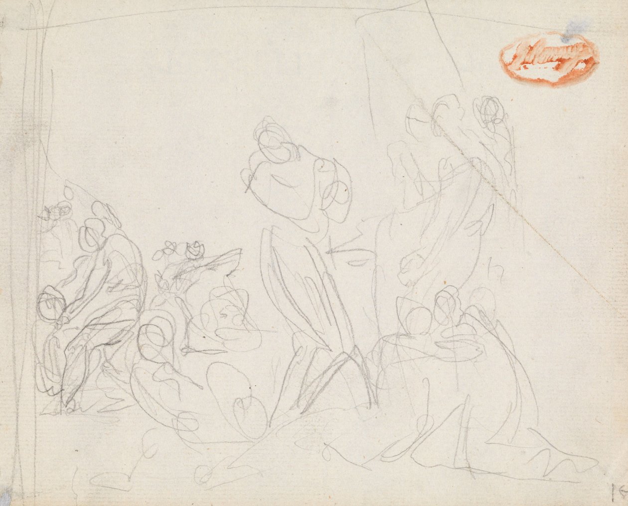 Studie naar figuurcompositie 34 door George Romney
