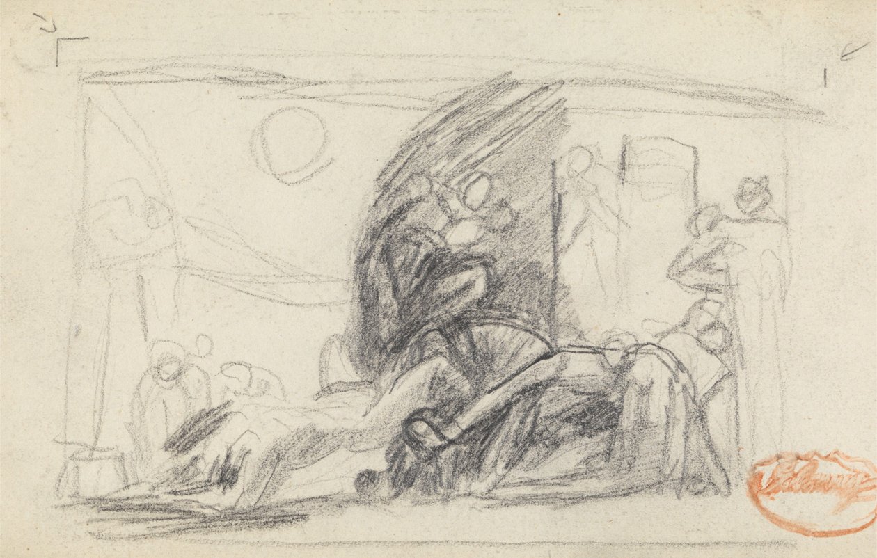 Studie naar figuurcompositie 4 door George Romney