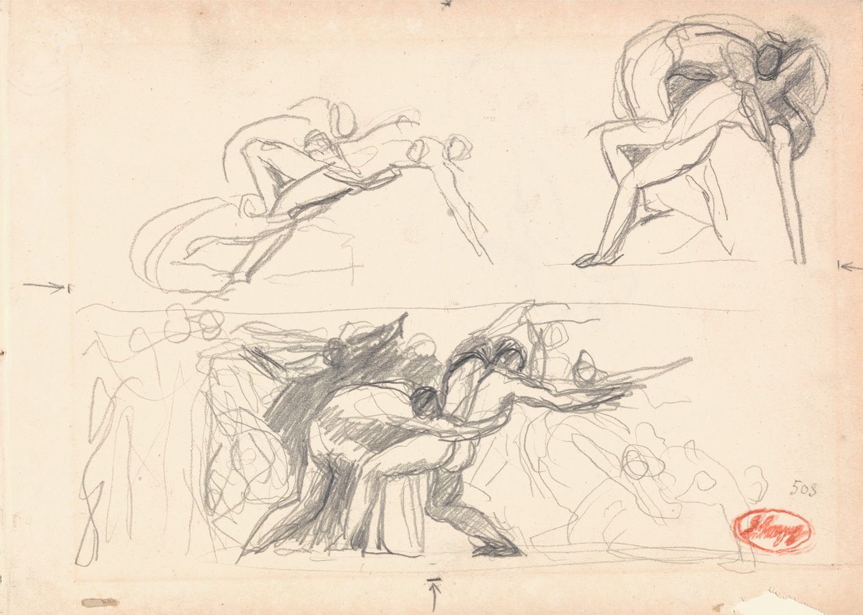 Studie naar figuurcompositie; De hel door George Romney