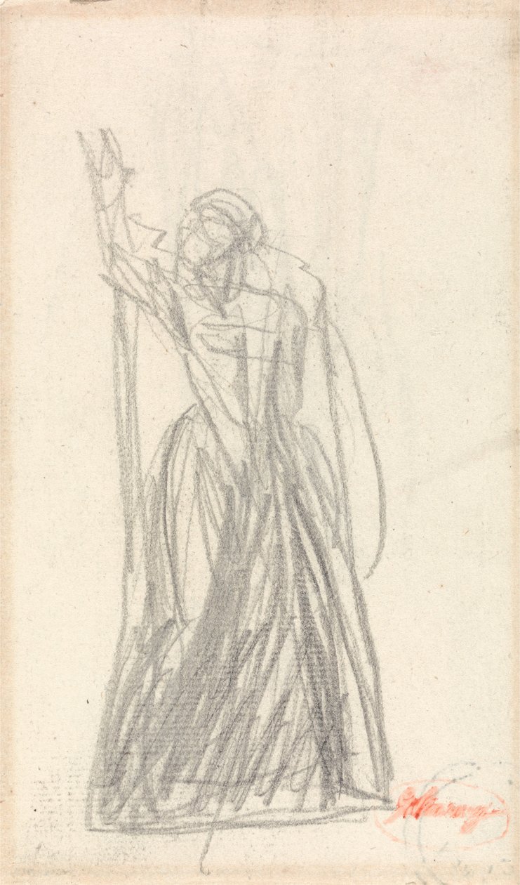 Figuurstudie voor Lady Macbeth door George Romney