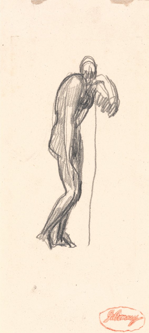 Figuur van een oude man door George Romney