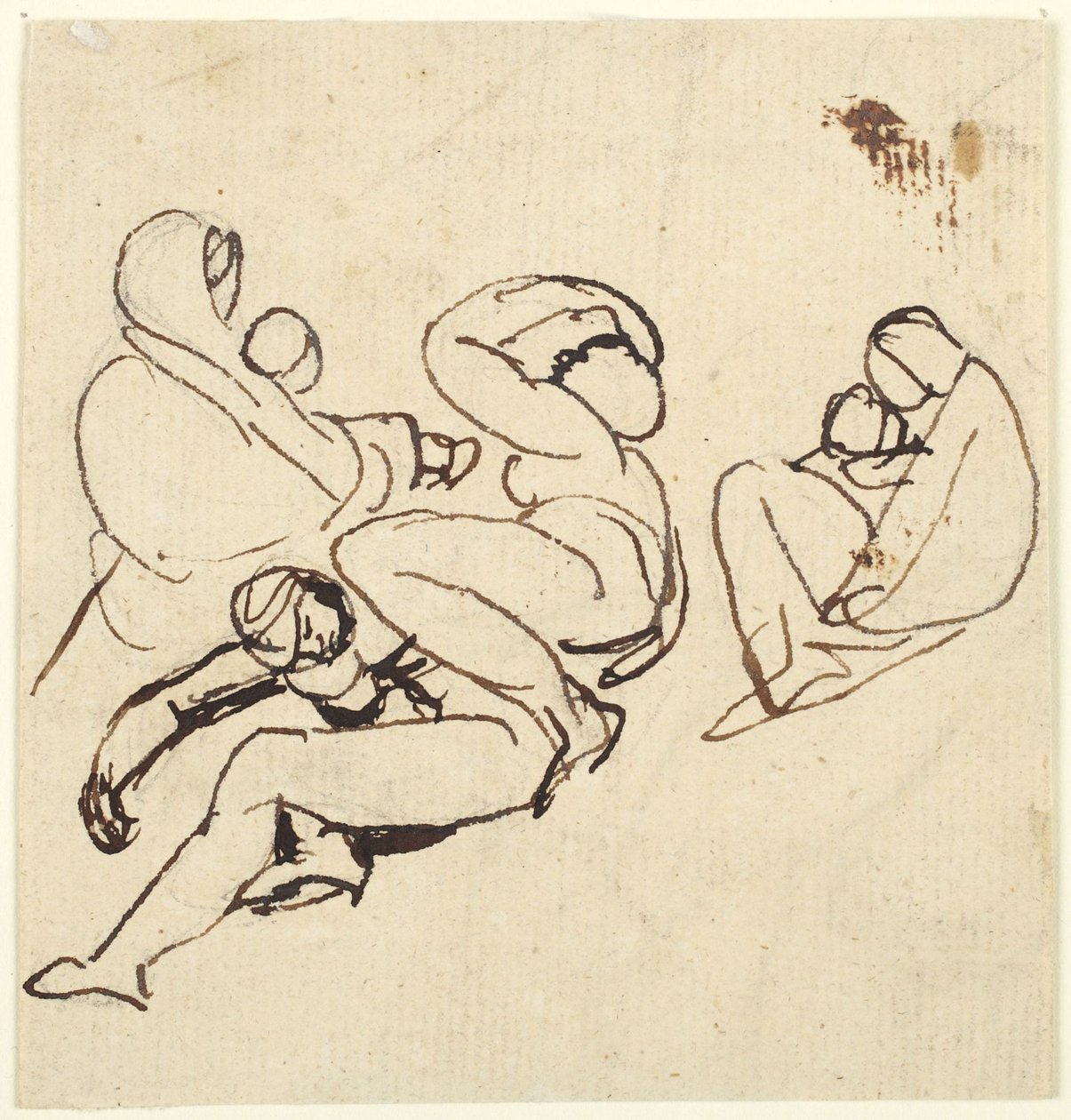 Figuurstudies van lijdende vrouwen en kinderen door George Romney