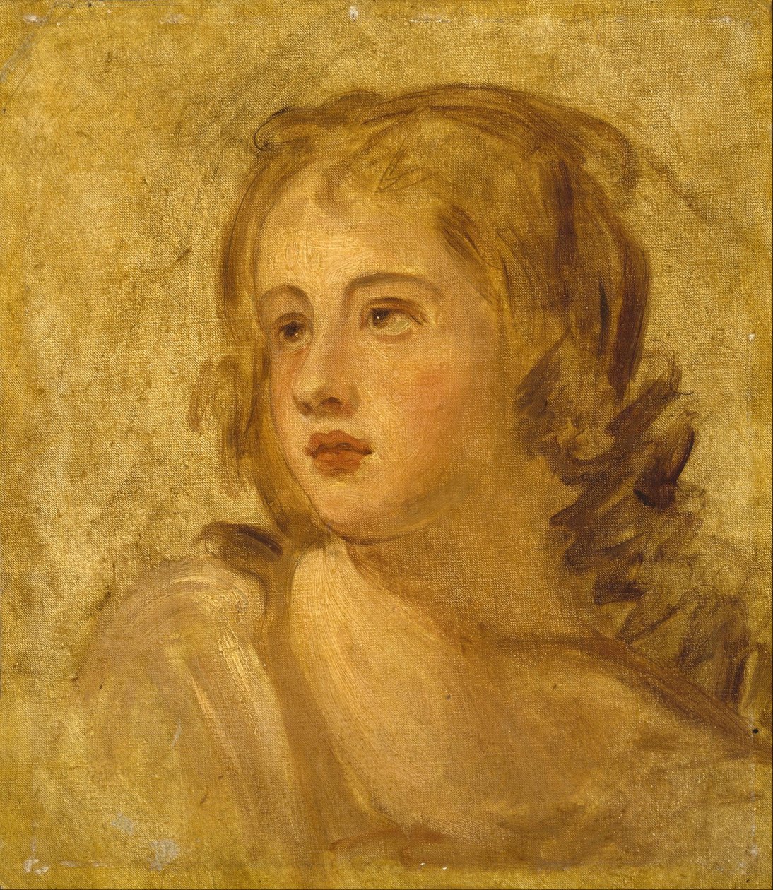 Hoofd van een vrouw door George Romney