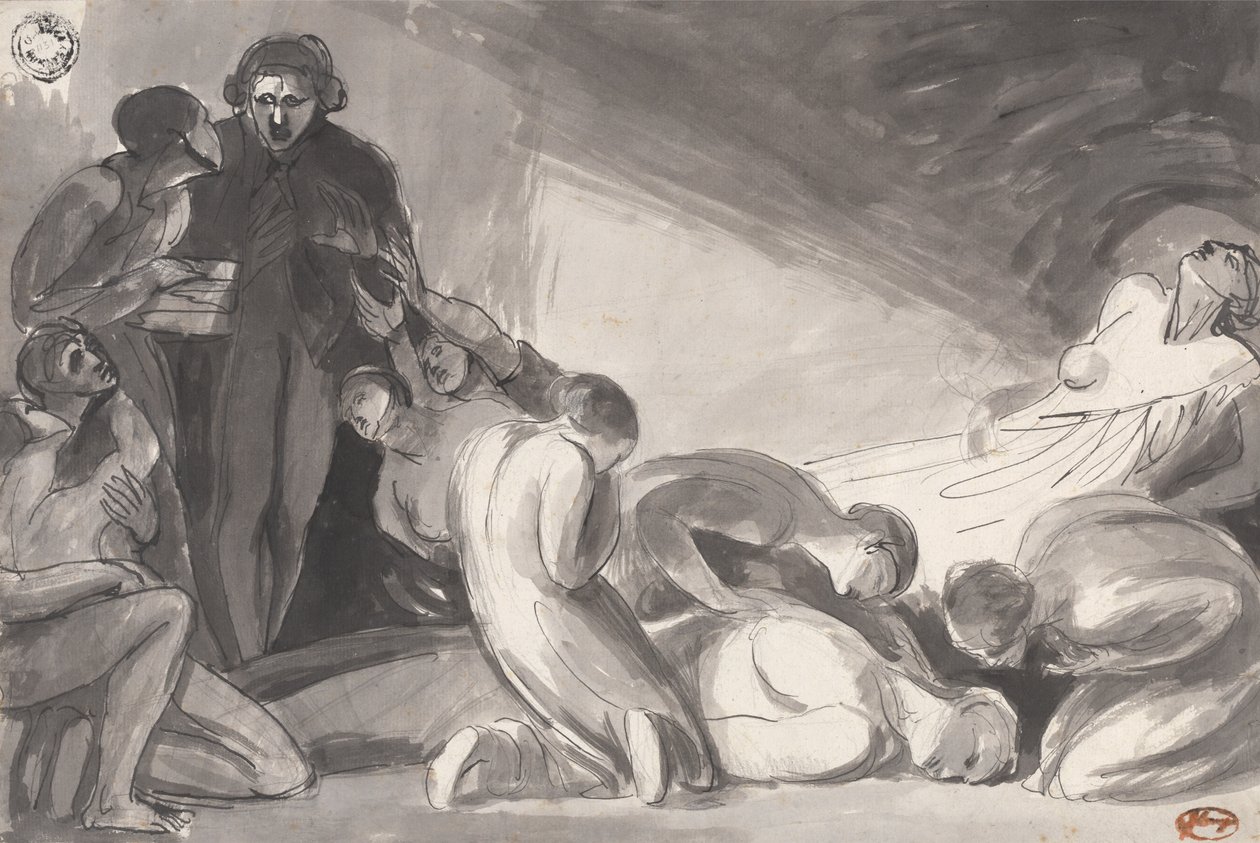 Howard op bezoek in de gevangenis door George Romney