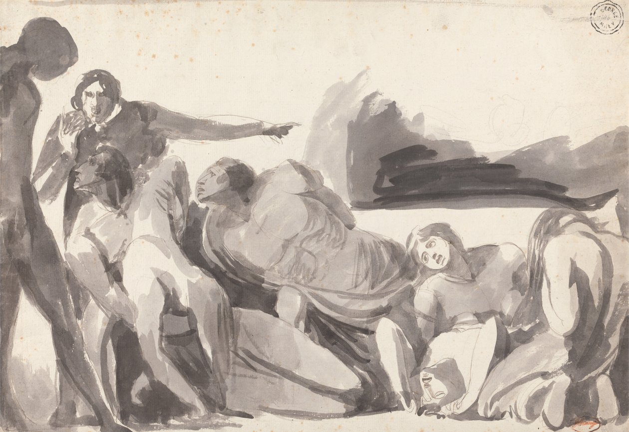 Howard bezoekt een gevangenis door George Romney