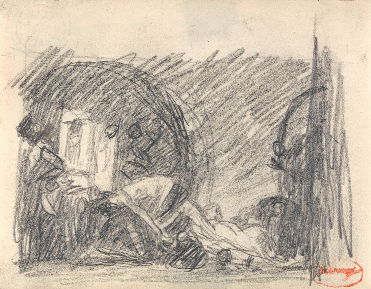 Howard bezoekt een gevangenis door George Romney