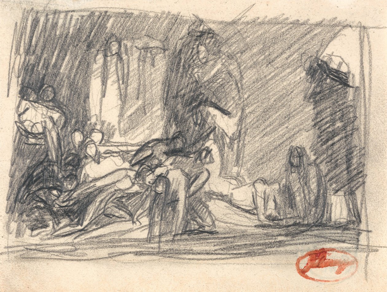 Howard bezoekt een gevangenis door George Romney