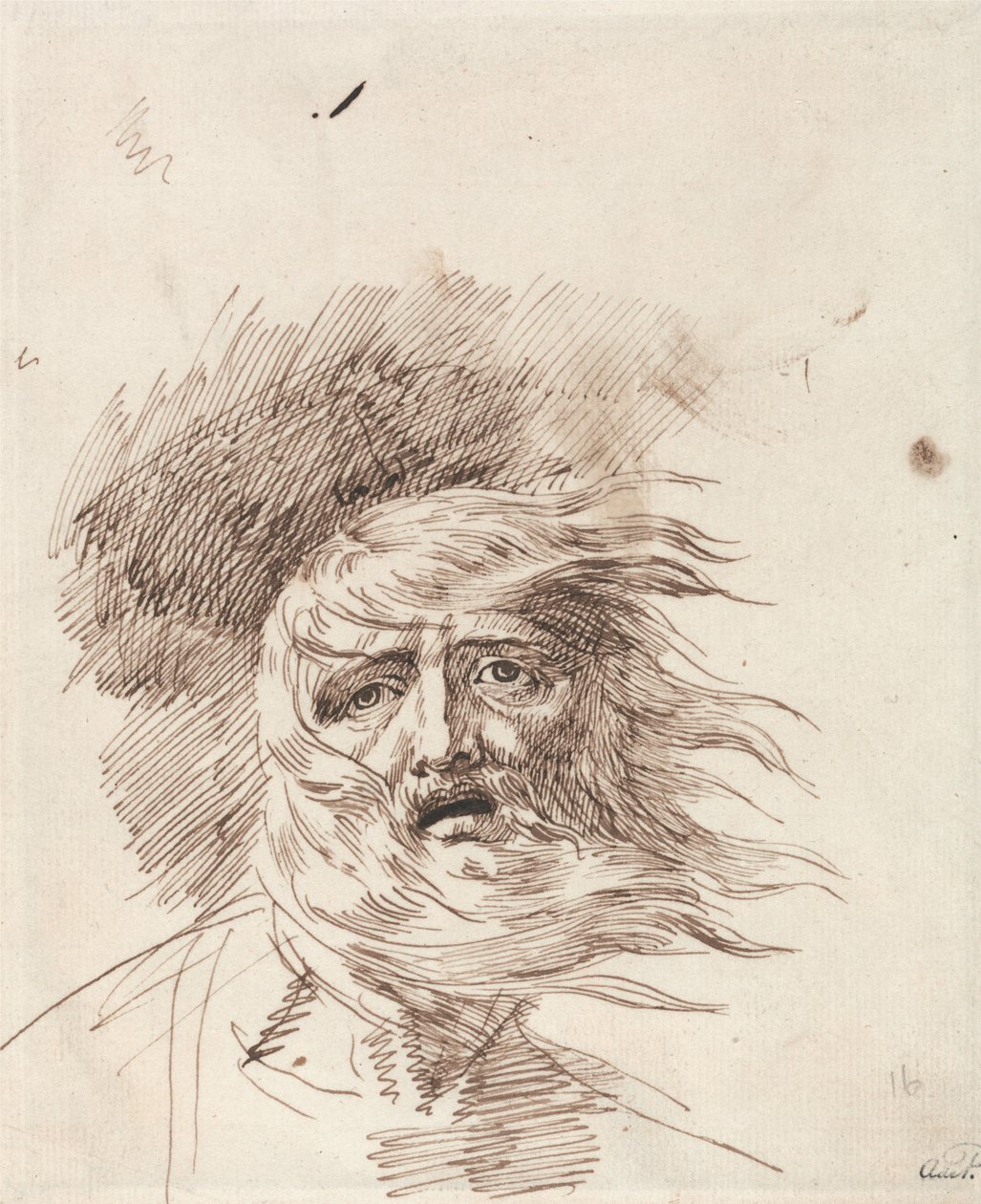 Koning Lear in de storm door George Romney