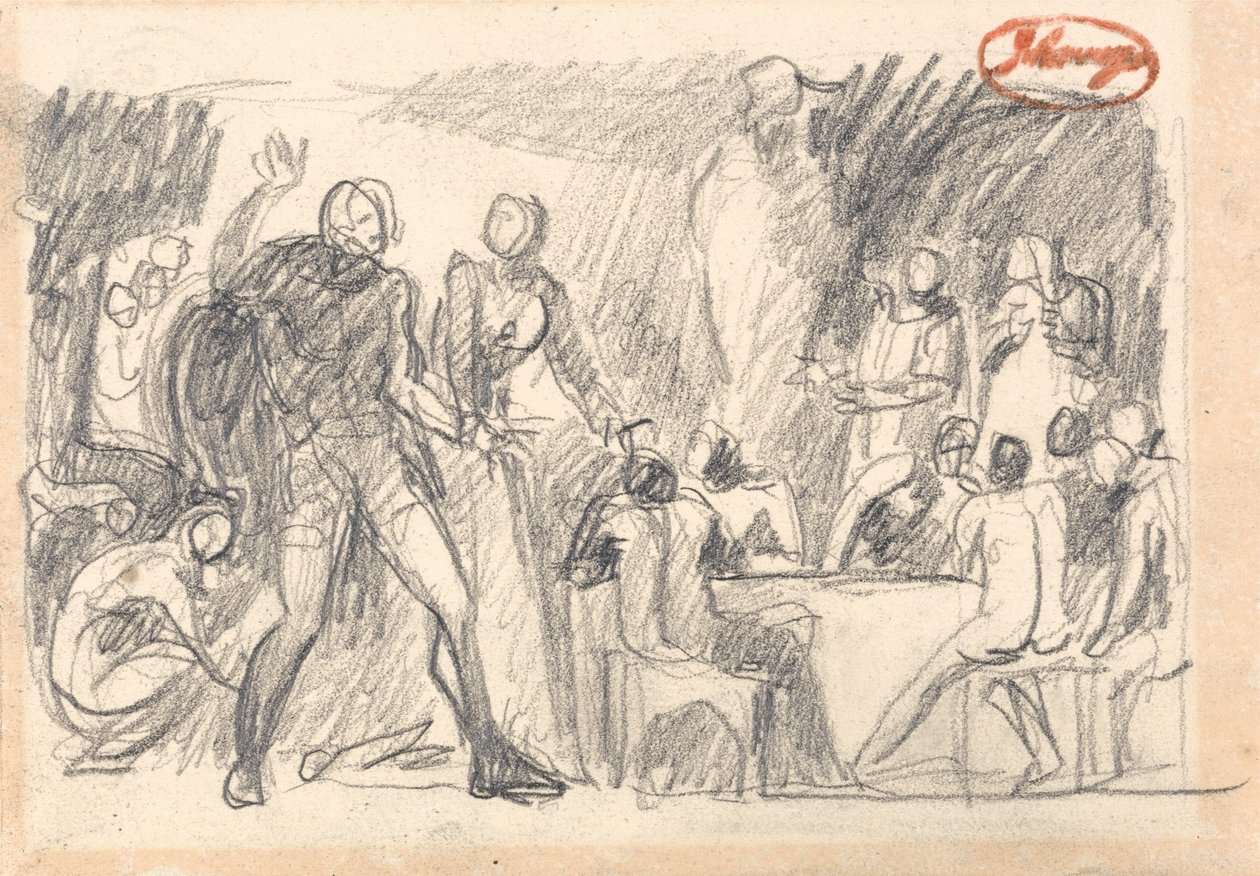 Macbeth: De banketscène door George Romney