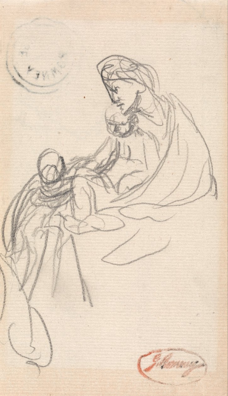 Moeder en kinderen door George Romney