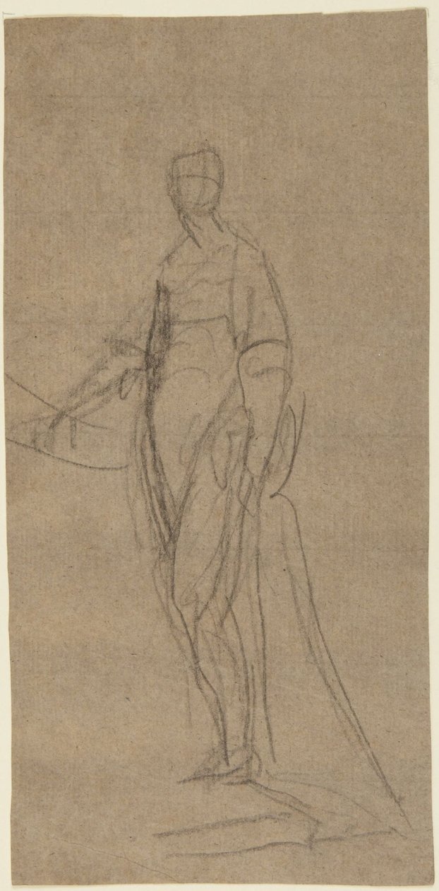 Portretstudie van een staande vrouw door George Romney