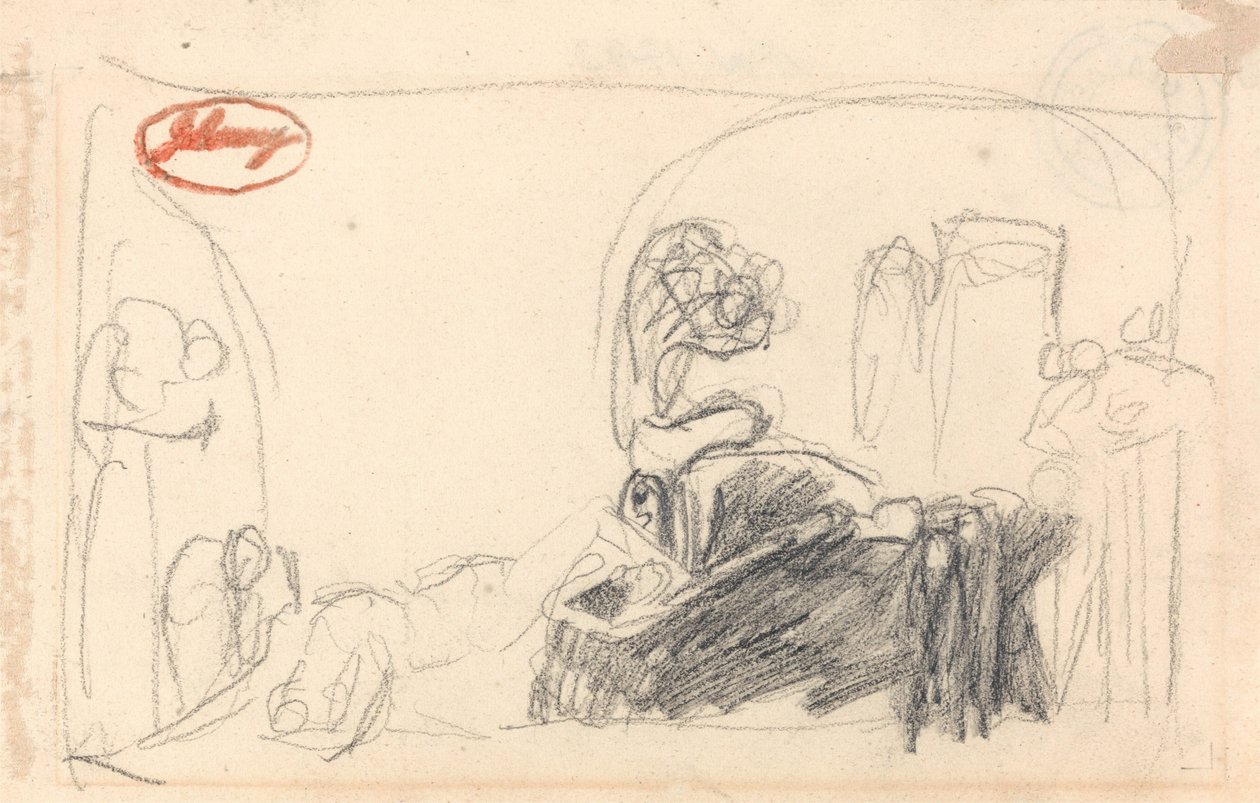 Gevangenisscène door George Romney
