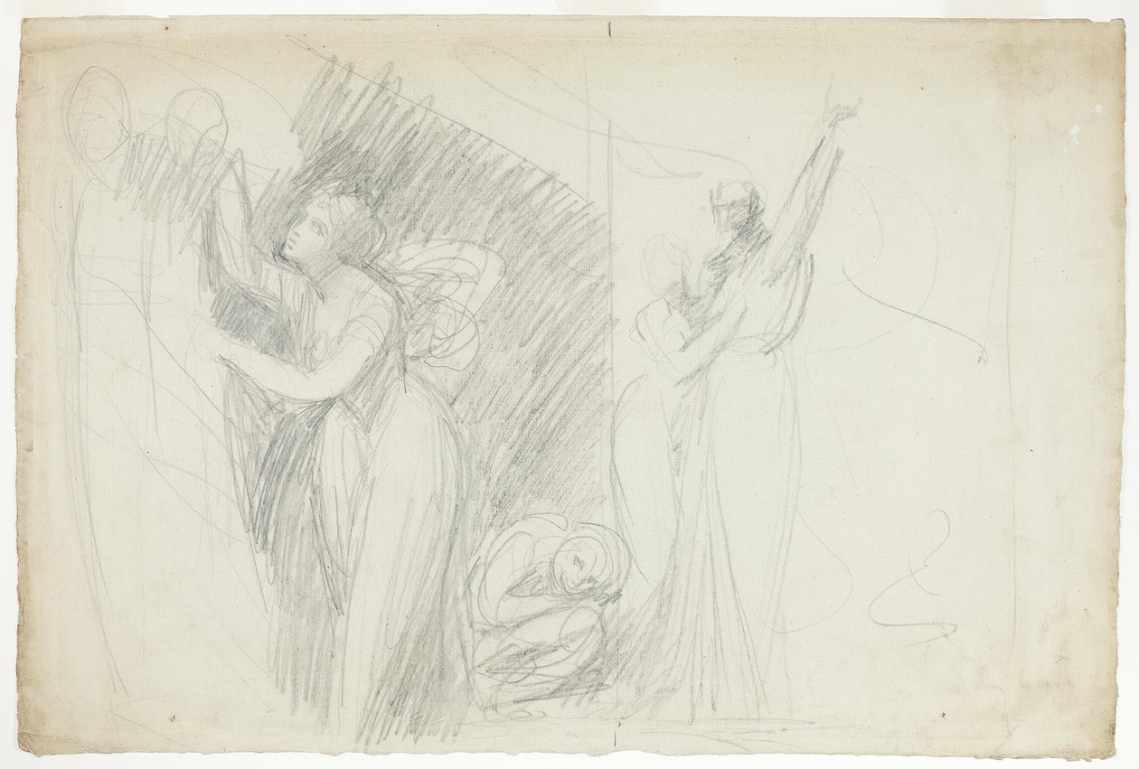 Prospero, Miranda en Caliban, uit De Storm door George Romney