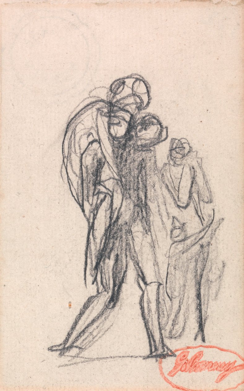 Vluchtelingengroep door George Romney