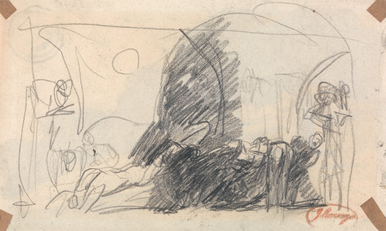 Schets voor Howard Scène door George Romney