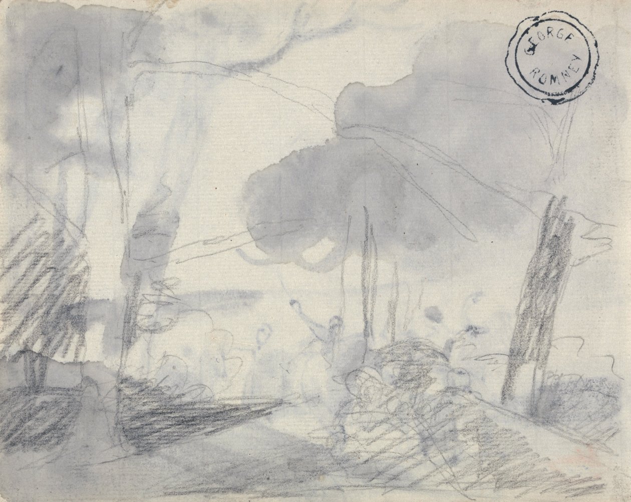 Schets van bomen door George Romney