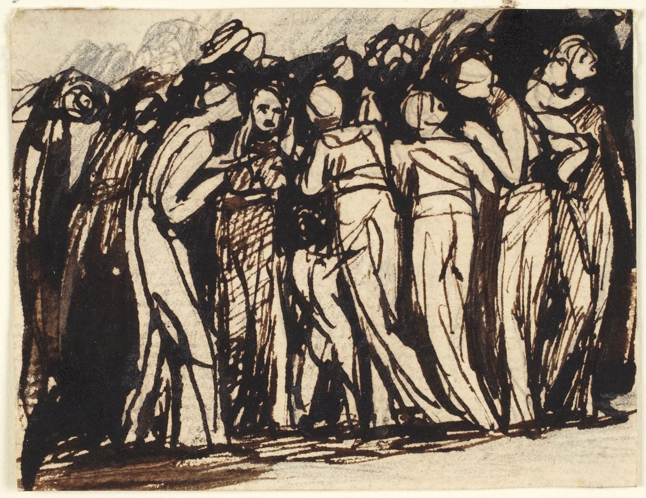 Staande vrouwen en kinderen door George Romney